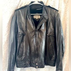 80’s Vintage Leather Biker Jacket. 100 percent Leather